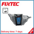 Fixtec Hand Tools 8PCS Aço Carbono Offset Ring Spanner Set